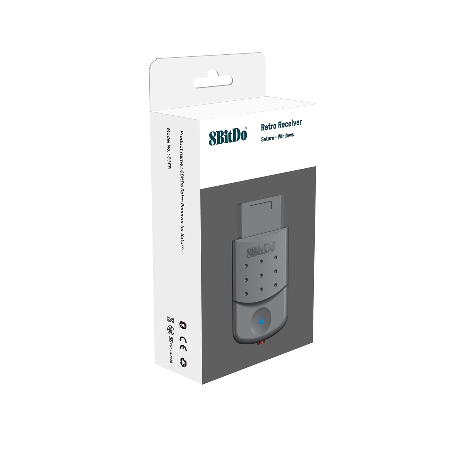 8BitDo Bluetooth Retro Receiver for Saturn and Windows, Compatible with Xbox Series Controller, Xbox One Bluetooth Controller, Switch Pro Controller and PS5/PS4 Controller - (SS) Sega Saturn ACCESSORIES 8Bitdo