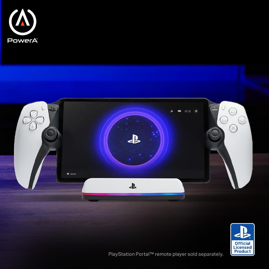 PowerA Charging Station for PlayStation Portal™ Remote Player with Lumectra™, RGB Lighting, USB Powered - (PS5) PlayStation 5 ACCESSORIES PowerA