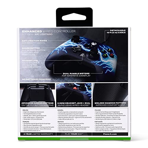 PowerA Enhanced Wired Controller (Arc Lightning) - (XSX) Xbox Series X Accessories PowerA