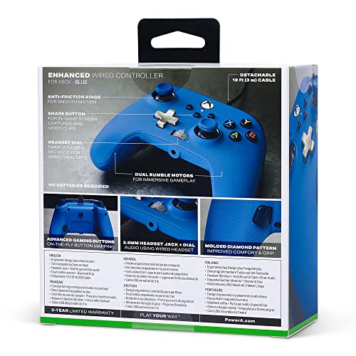PowerA Enhanced Wired Controller (Blue) - (XSX) Xbox Series X ACCESSORIES PowerA   