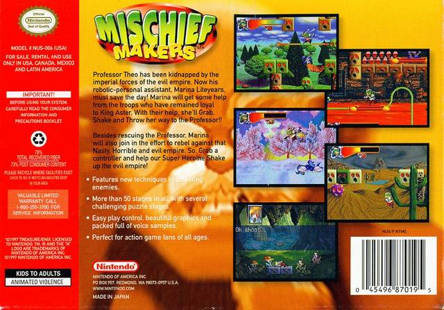 Mischief Makers - (N64) Nintendo 64 [Pre-Owned] Video Games Nintendo   