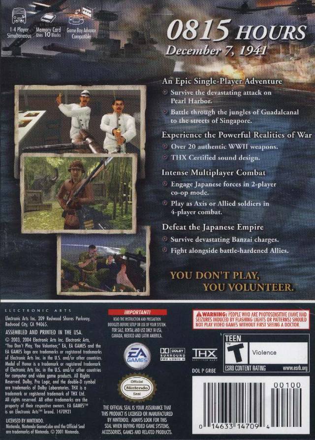 Medal of Honor: Rising Sun - (GC) GameCube [Pre-Owned] Video Games EA Games   