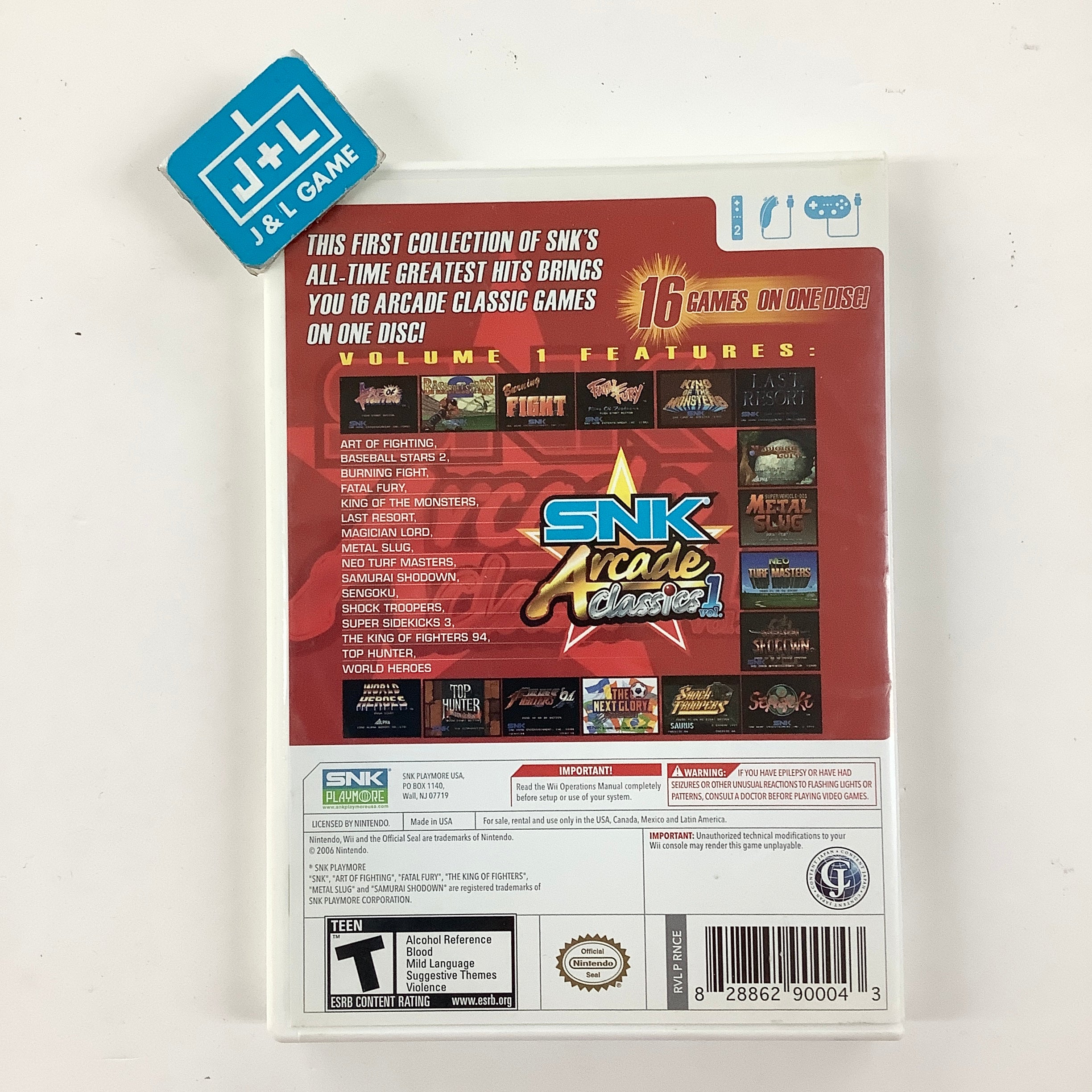 SNK Arcade Classics Volume 1 - Nintendo Wii [Pre-Owned] SNK