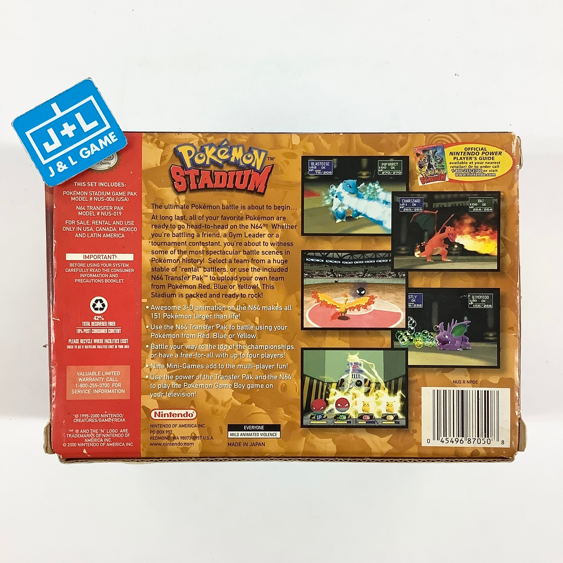 Pokemon Stadium - (N64) Nintendo 64 [Pre-Owned]