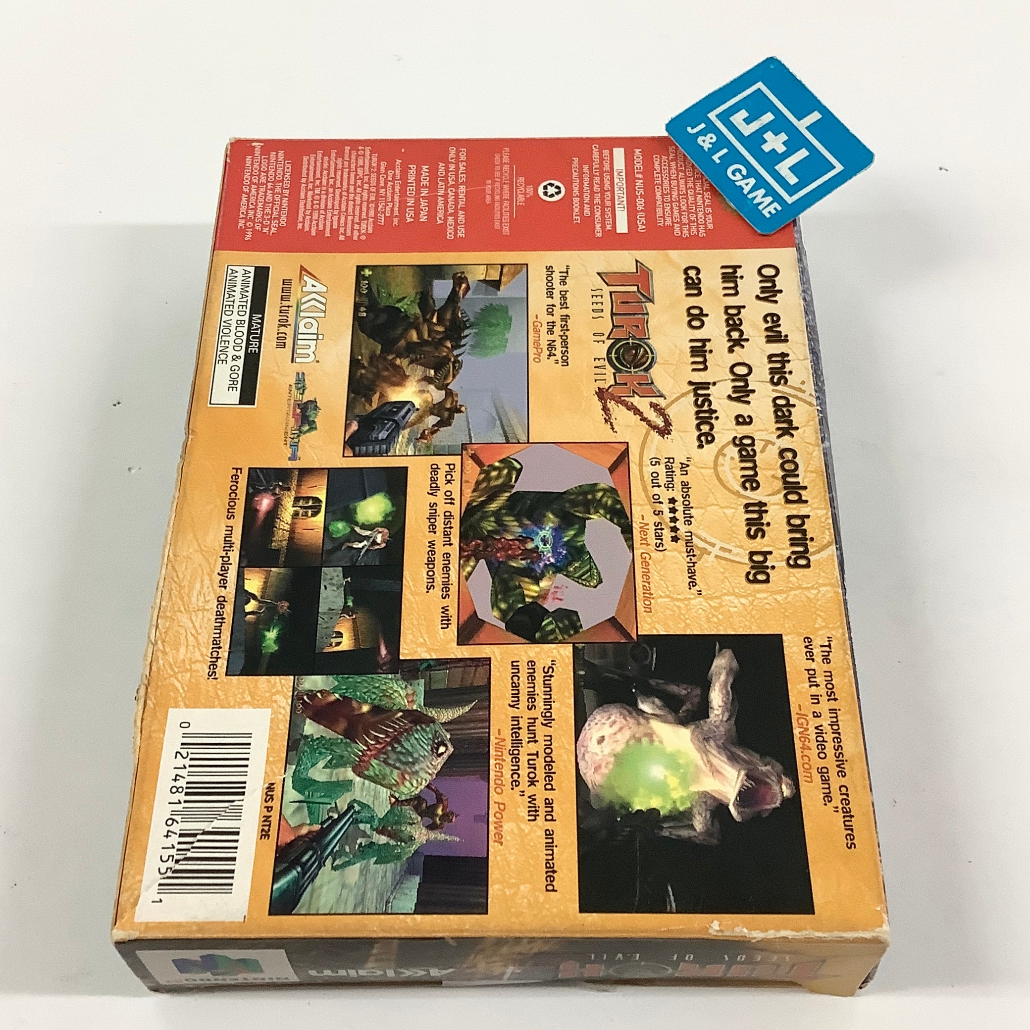 Turok 2: Seeds of Evil - (N64) Nintendo 64 [Pre-Owned] Video Games Acclaim