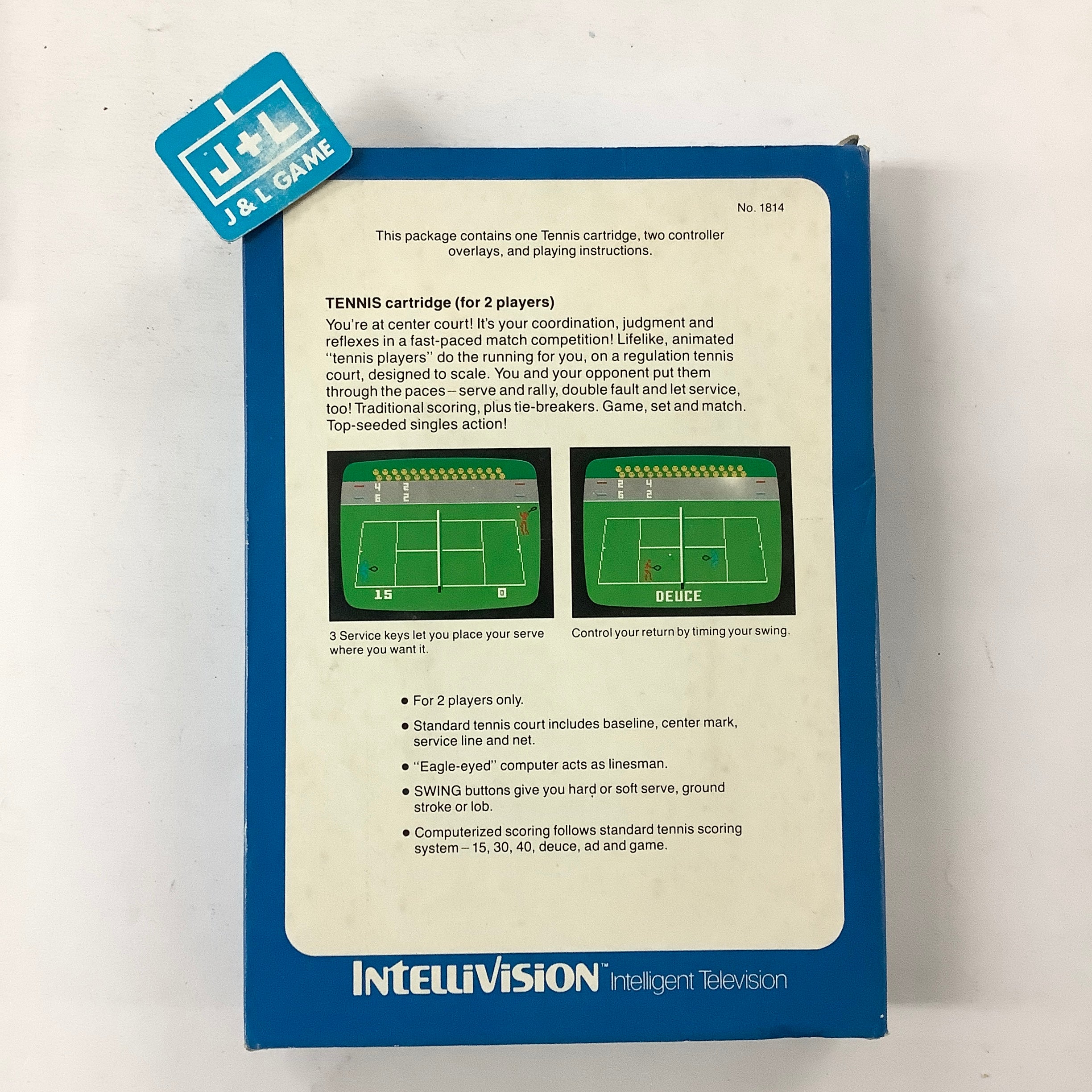 Tennis - (INTV) Intellivision [Pre-Owned] Video Games Intellivision Productions   