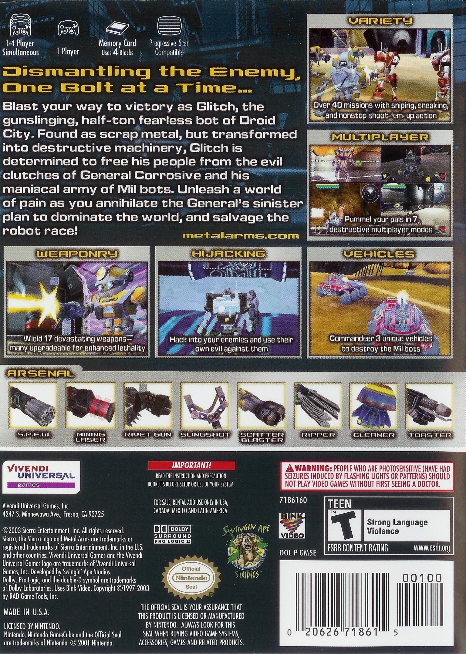 Metal Arms: Glitch in the System - (GC) Nintendo GameCube [Pre-Owned] Video Games Import
