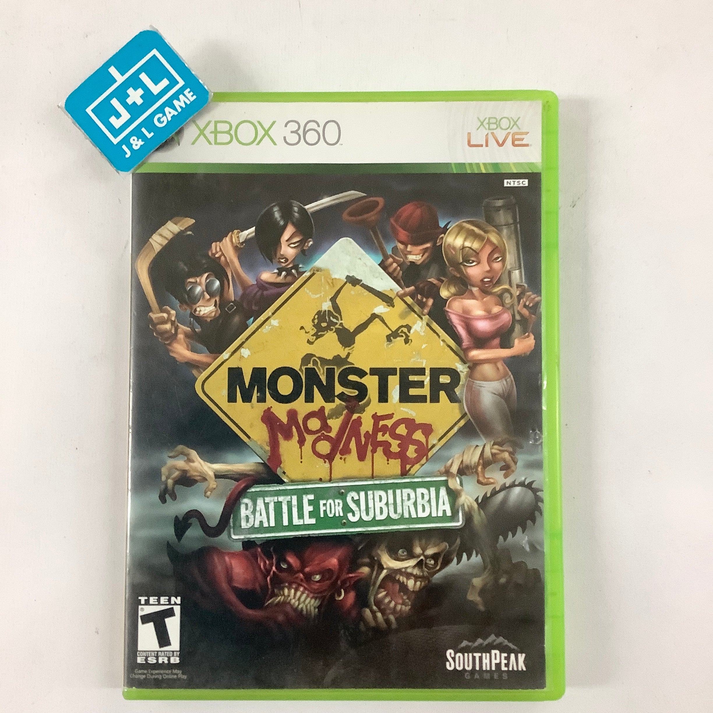 Monster Madness: Battle for Suburbia - Xbox 360 [Pre-Owned] Video Games SouthPeak Games
