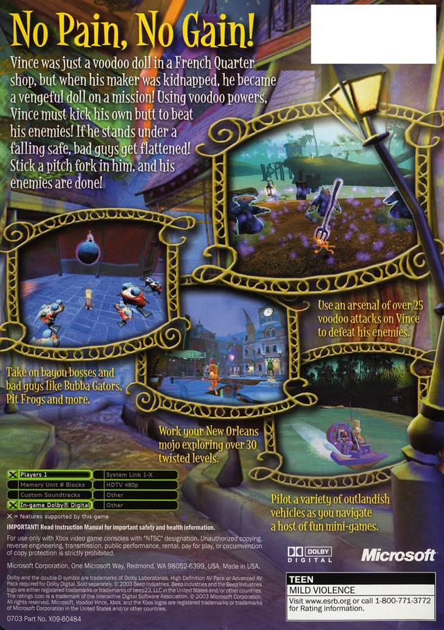 Voodoo Vince - (XB) Xbox [Pre-Owned] Video Games Microsoft Game Studios   