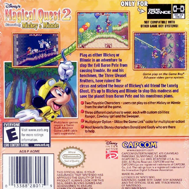 Disney's Magical Quest 2 Starring Mickey and Minnie - (GBA) Game Boy Advance [Pre-Owned] Video Games Capcom   