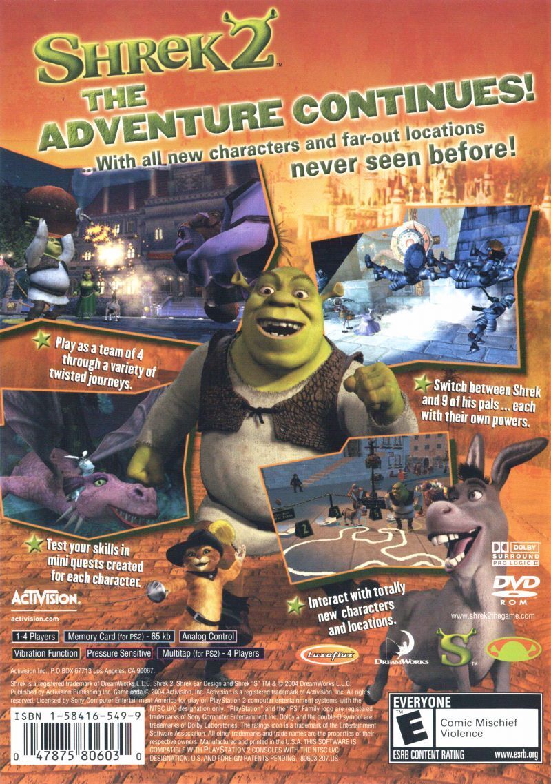 Shrek 2 (Greatest Hits) - (PS2) PlayStation 2 [Pre-Owned] Video Games Activision   
