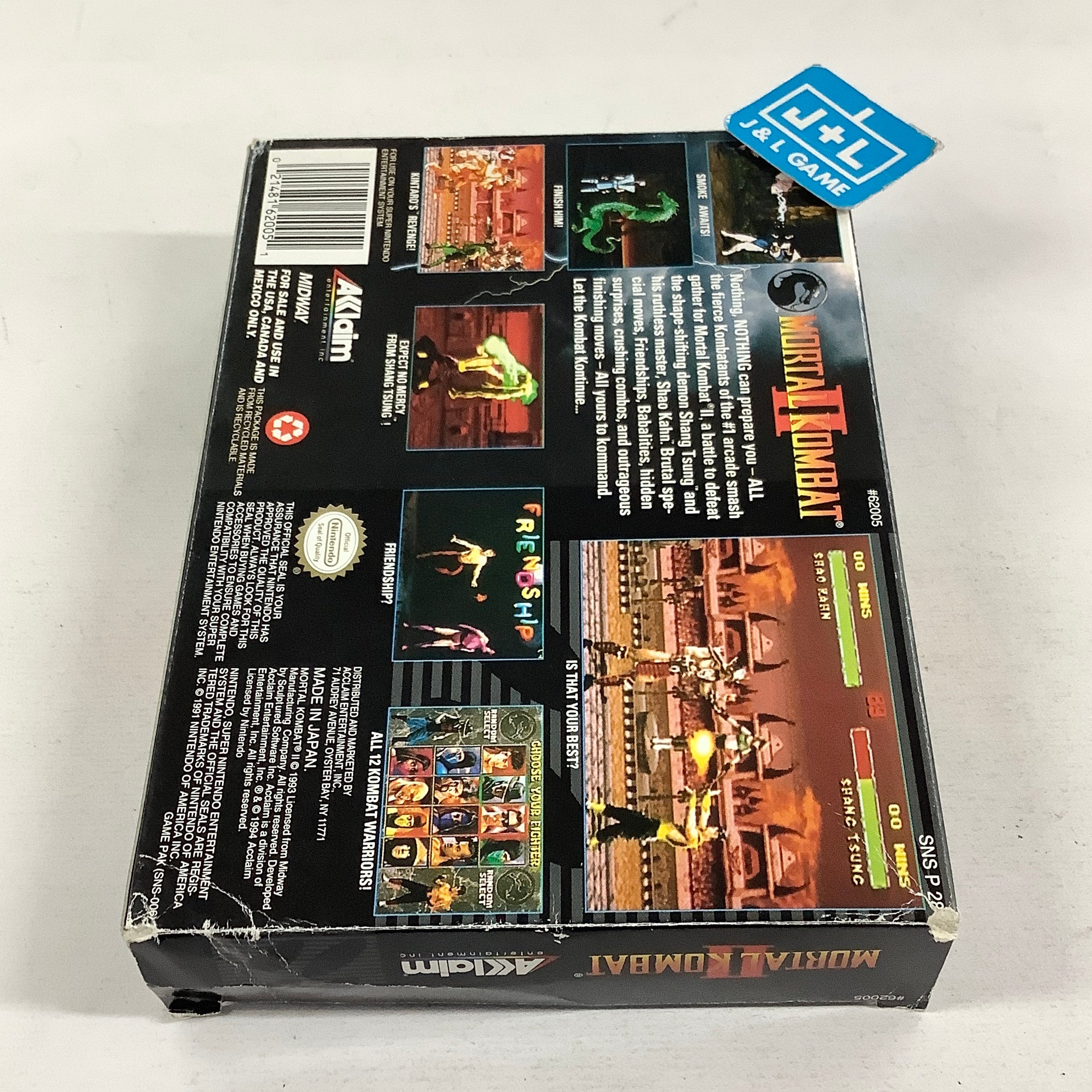 Mortal Kombat II - (SNES) Super Nintendo [Pre-Owned] Video Games Acclaim