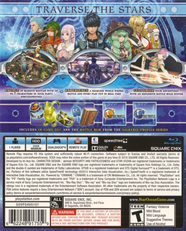 Star Ocean: Integrity and Faithlessness (Day One Edition) - (PS4) PlayStation 4 Video Games Square Enix