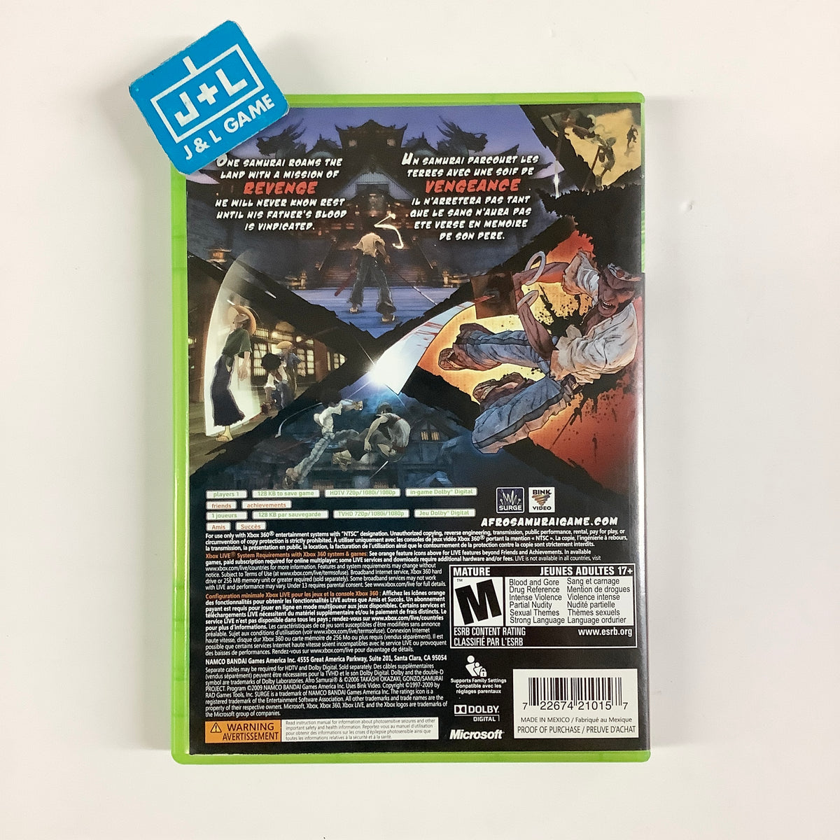 Afro Samurai - Xbox 360 [Pre-Owned] Video Games Namco Bandai Games