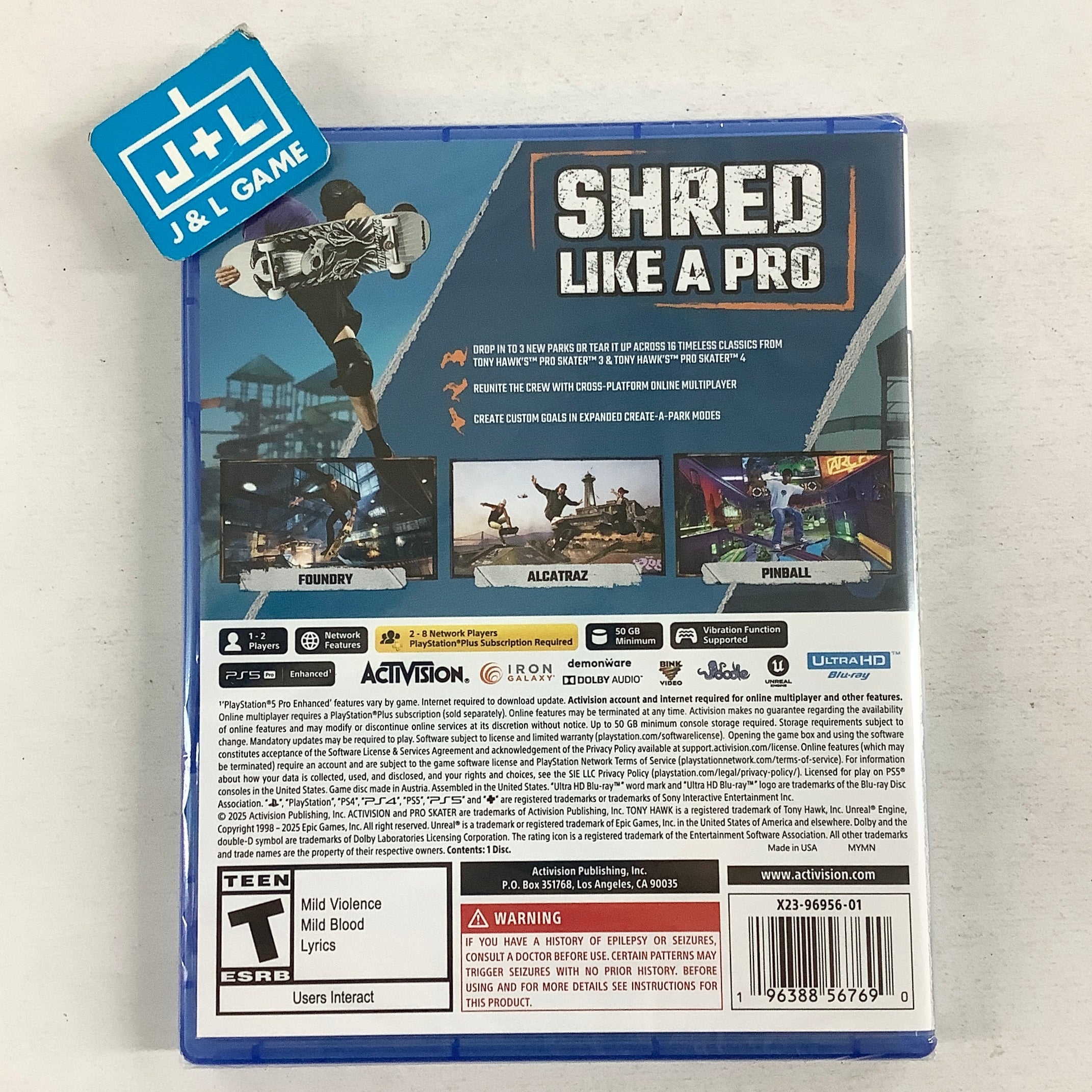 Tony Hawk's Pro Skater 3+4 - (PS5) PlayStation 5 Video Games Activision