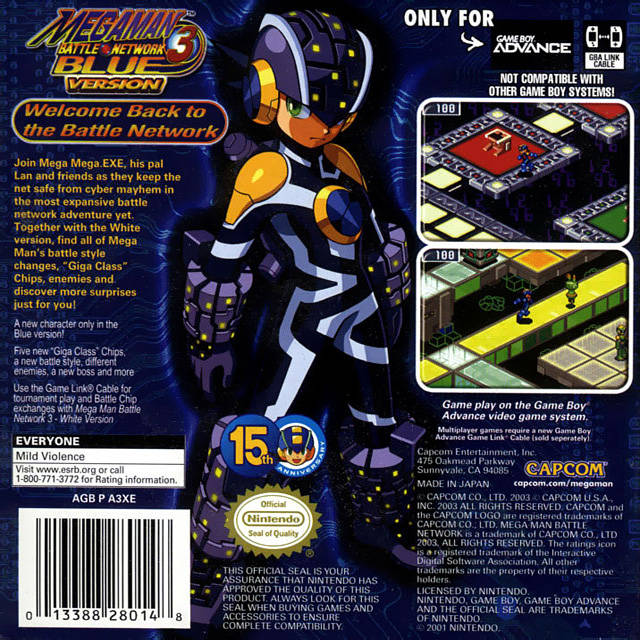 Mega Man Battle Network 3: Blue Version - (GBA) Game Boy Advance [Pre-Owned] Video Games Capcom   