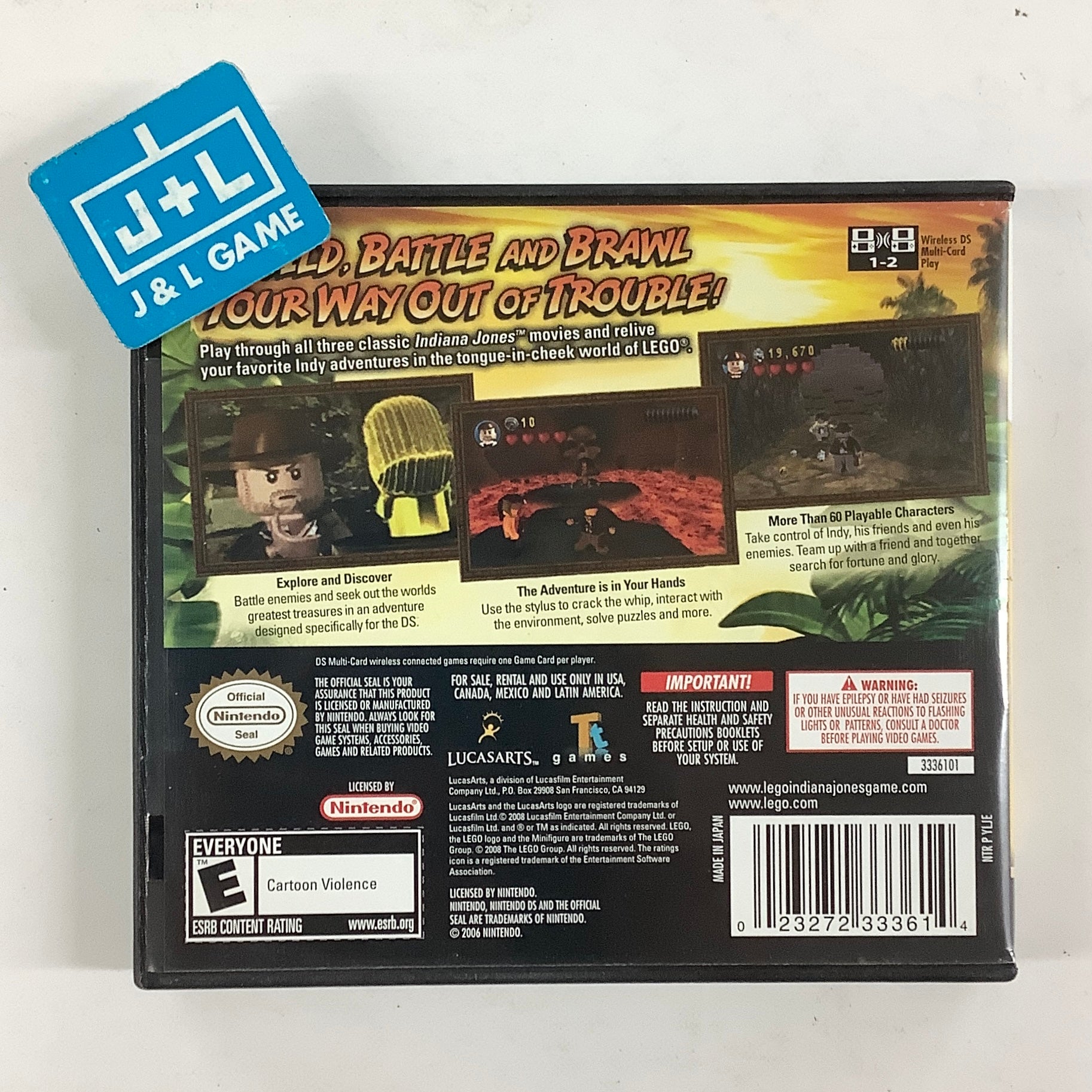 LEGO Indiana Jones: The Original Adventures - (NDS) Nintendo DS [Pre-Owned] Video Games LucasArts