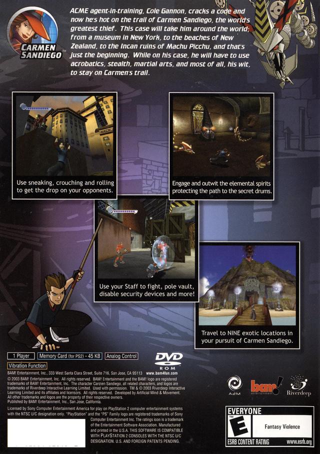 Carmen Sandiego: The Secret Of The Stolen Drums - (PS2) PlayStation 2 [Pre-Owned] Video Games Bam Entertainment   