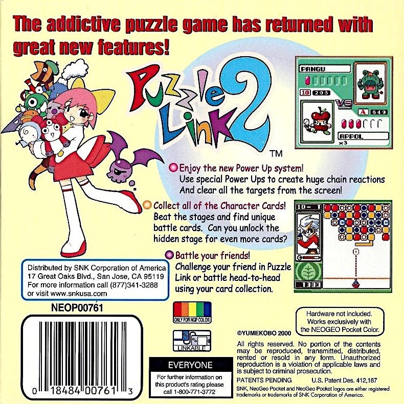 Puzzle Link 2 - SNK NeoGeo Pocket Color [Pre-Owned] | J&L Game