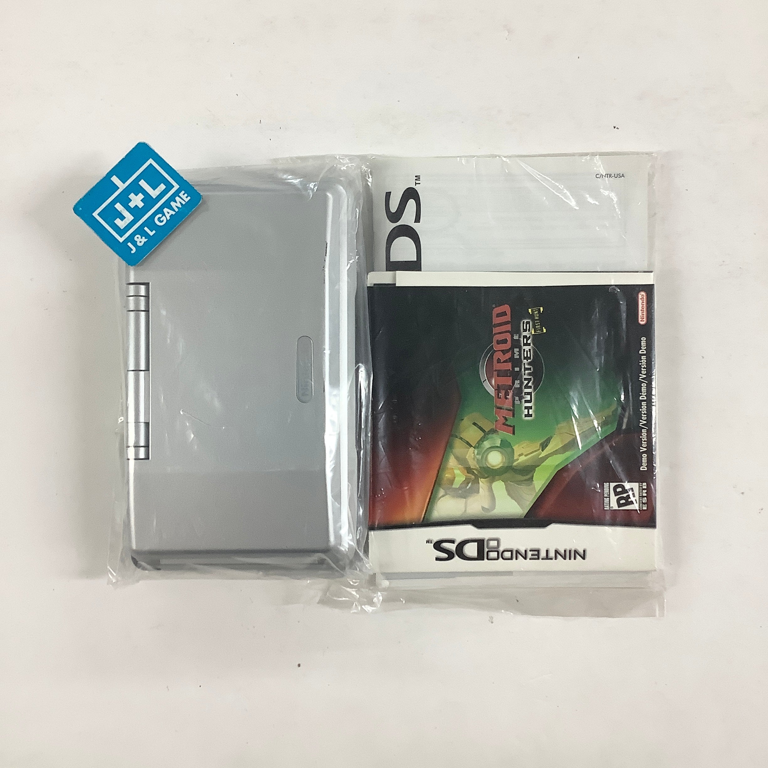 Nintendo DS Console (Platinum Silver with Metroid Prime Hunters Demo) - (NDS) Nintendo DS [Pre-Owned] Consoles Nintendo