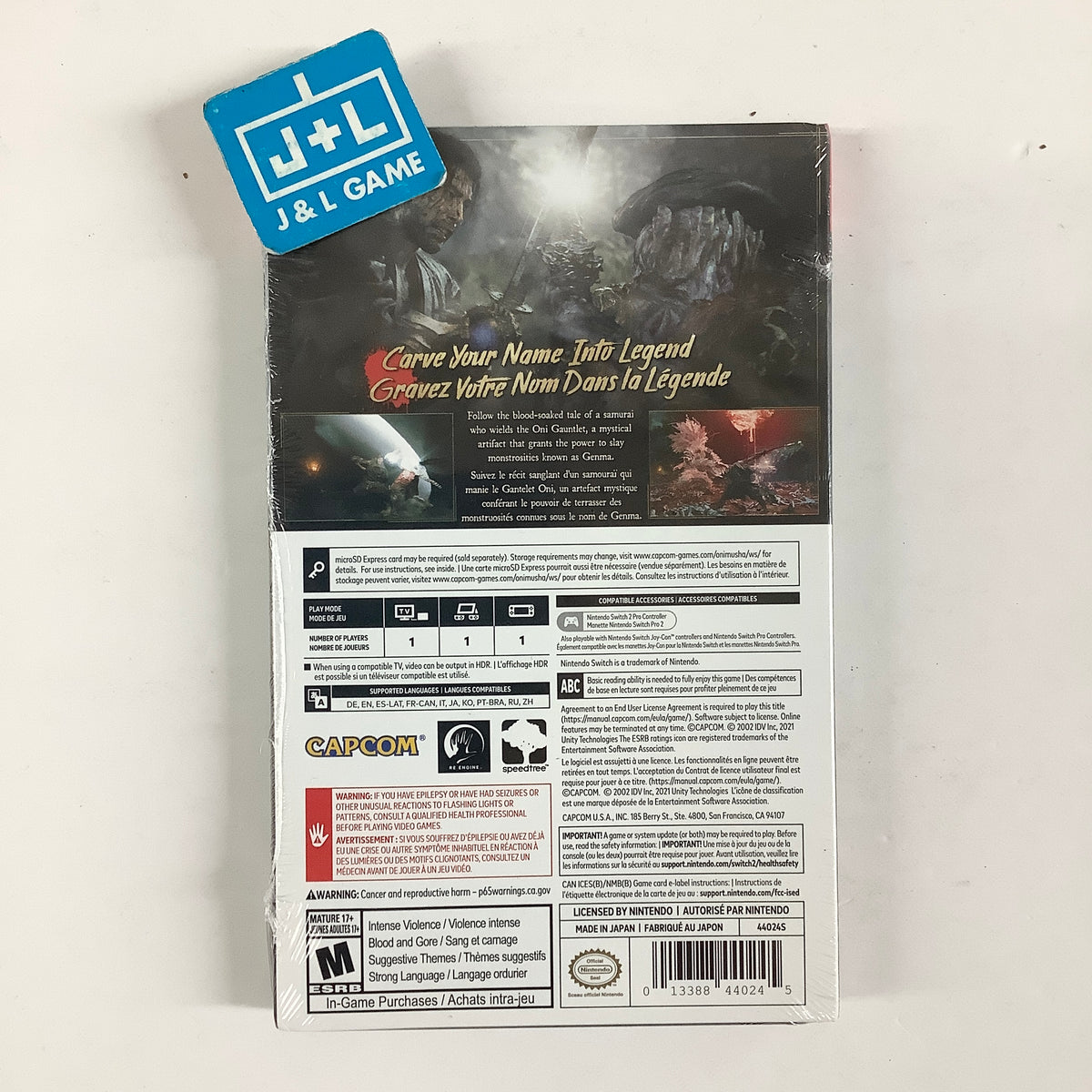 Onimusha: Way of the Sword Steelbook Edition - (NS2) Nintendo Switch 2 Video Games Capcom