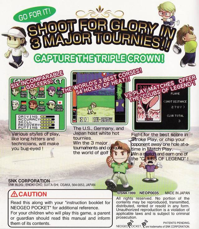 Neo Turf Masters - SNK NeoGeo Pocket Color [Pre-Owned] (European Import) Video Games SNK   