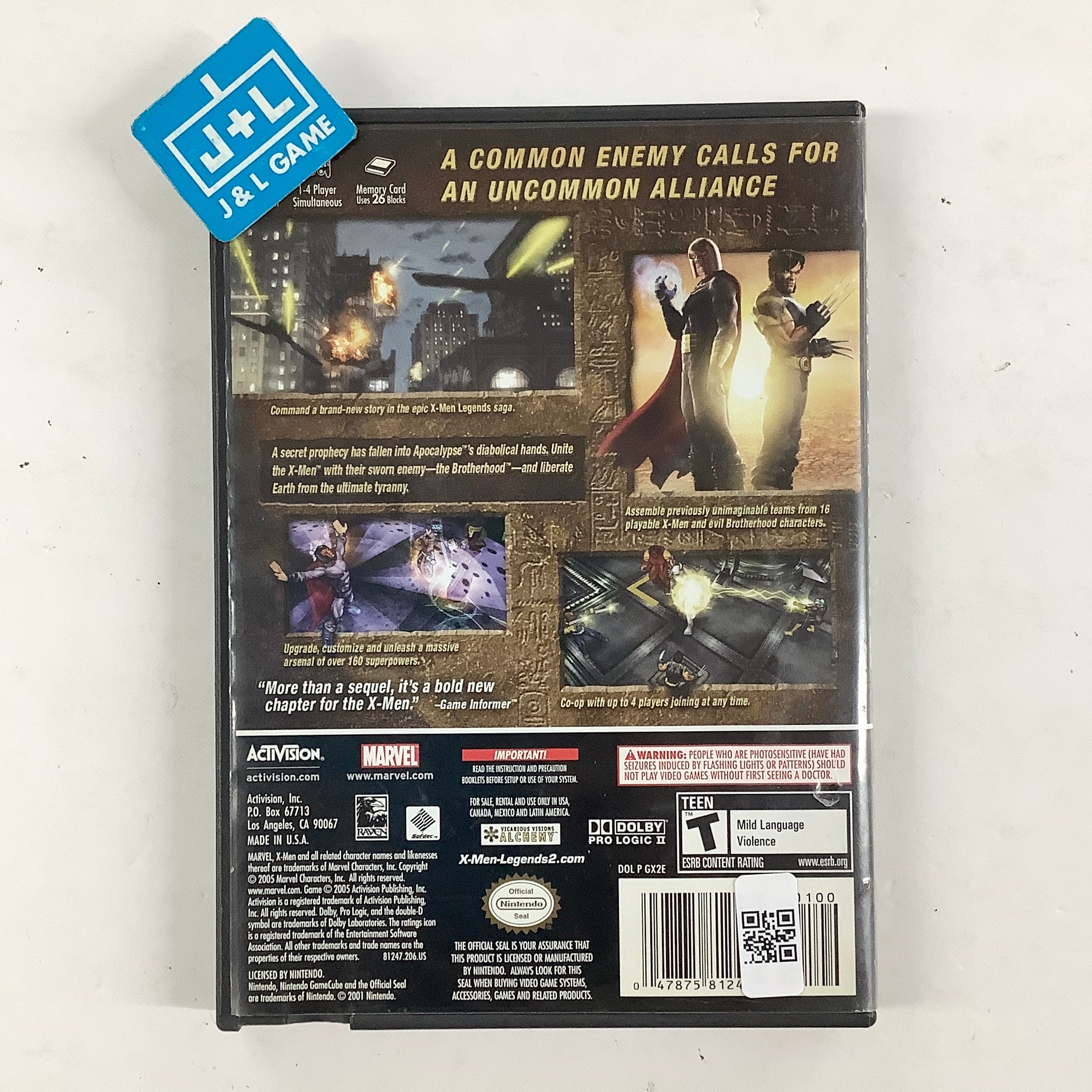 X-Men Legends II: Rise of Apocalypse - (GC) GameCube [Pre-Owned] Video Games Activision