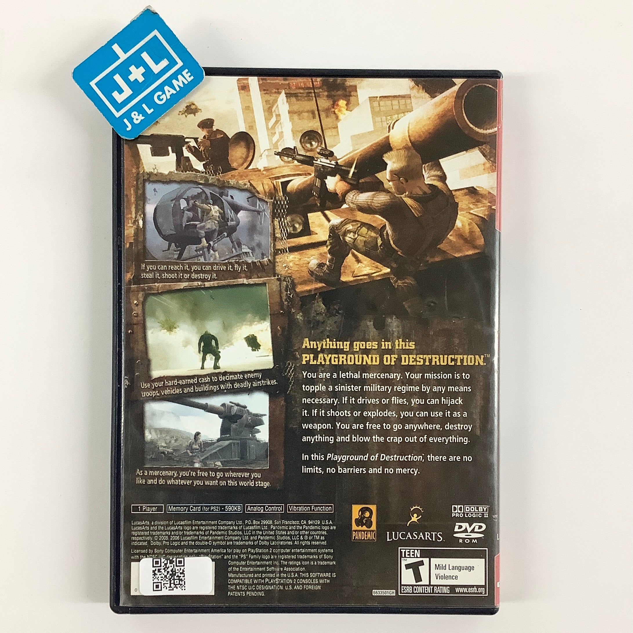 Mercenaries: Playground of Destruction (Greatest Hits) - (PS2) PlayStation 2 [Pre-Owned] Video Games LucasArts