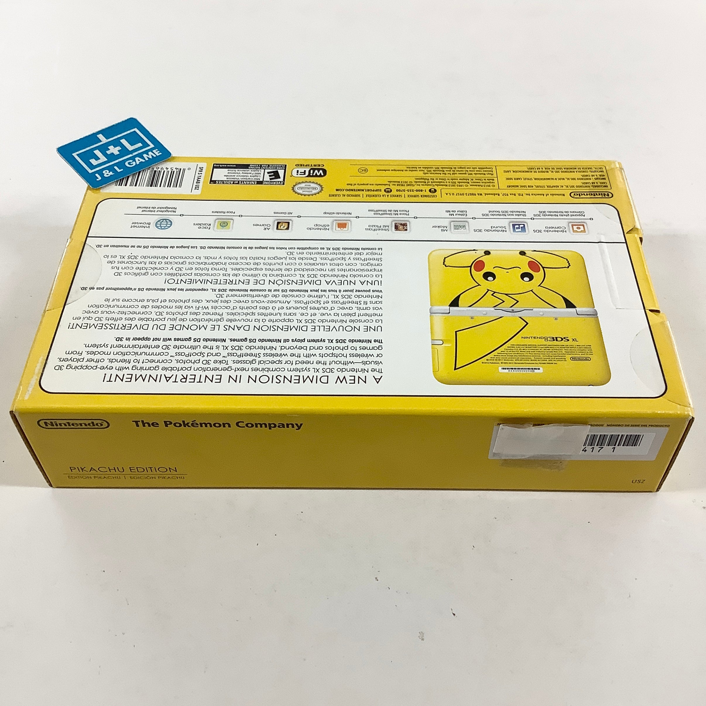 Nintendo 3DS XL Console (Yellow Pikachu Edition) - Nintendo 3DS Consoles Nintendo