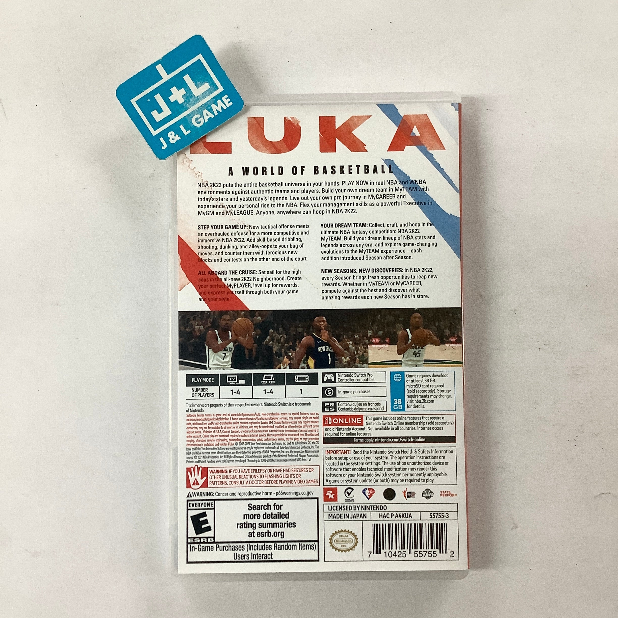 NBA 2K22 - (NSW) Nintendo Switch [Pre-Owned] Video Games 2K Games   
