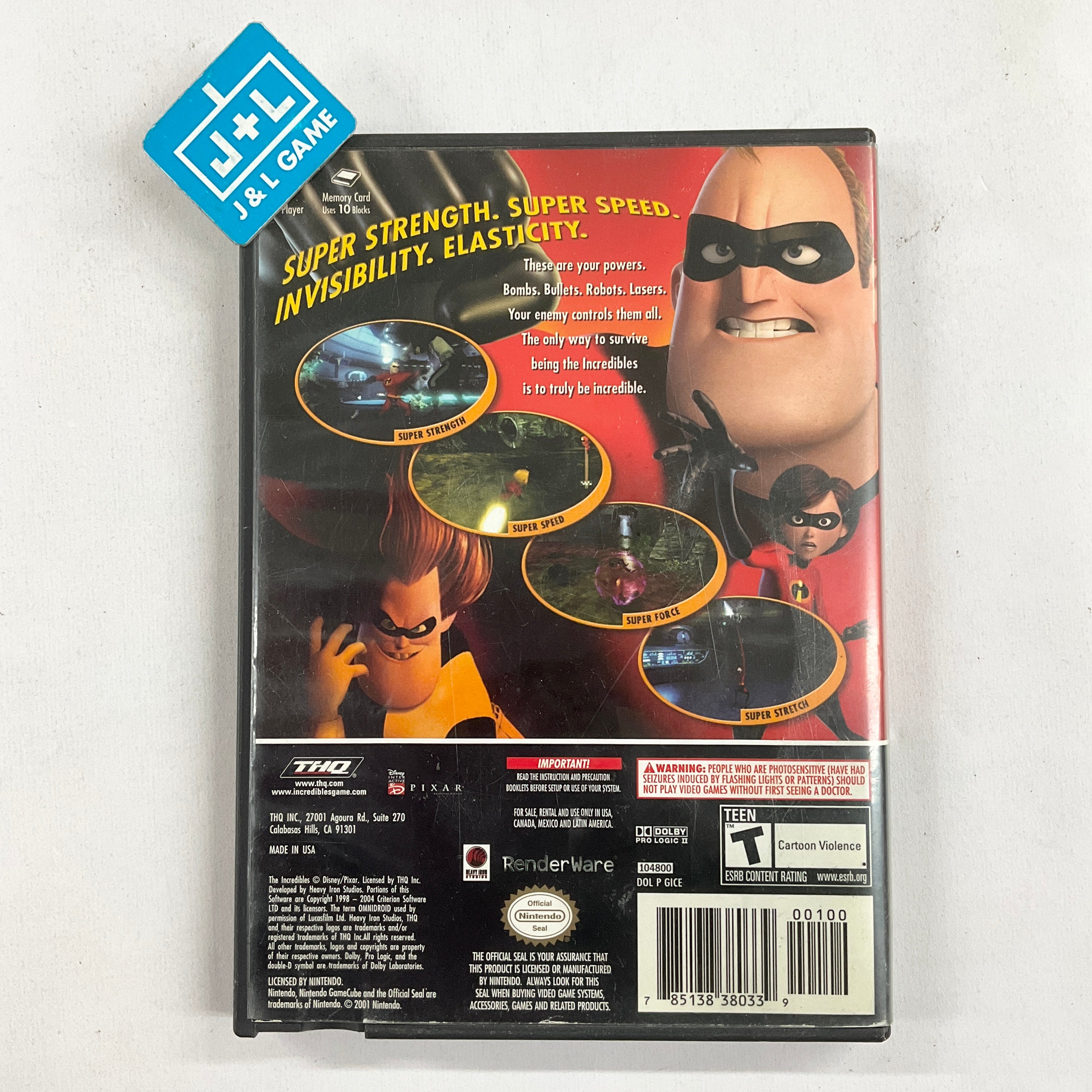 The Incredibles - (GC) GameCube [Pre-Owned] Video Games THQ