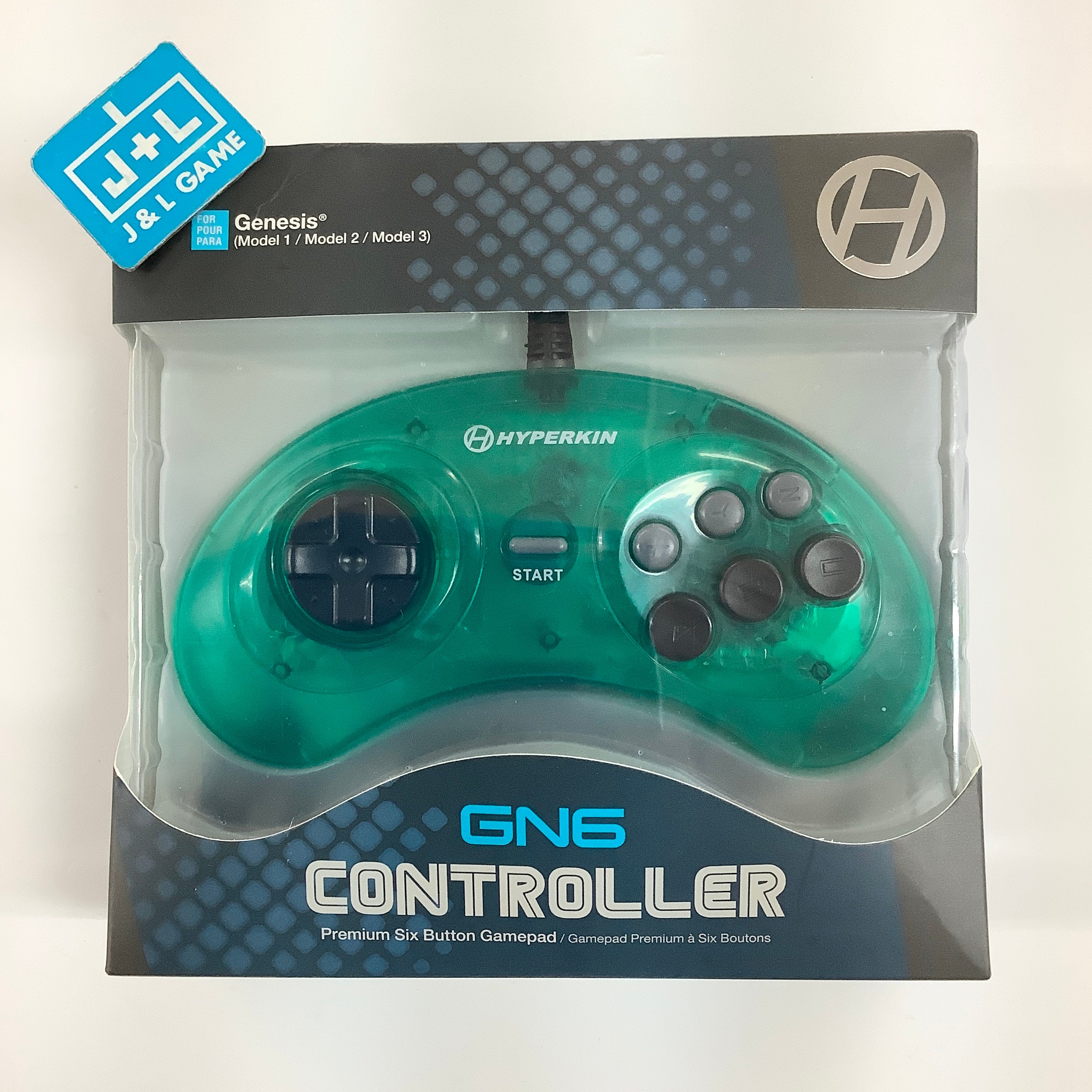 Hyperkin Sega Genesis GN6 Premium Six Button Gamepad Controller  (Green) - Sega Genesis