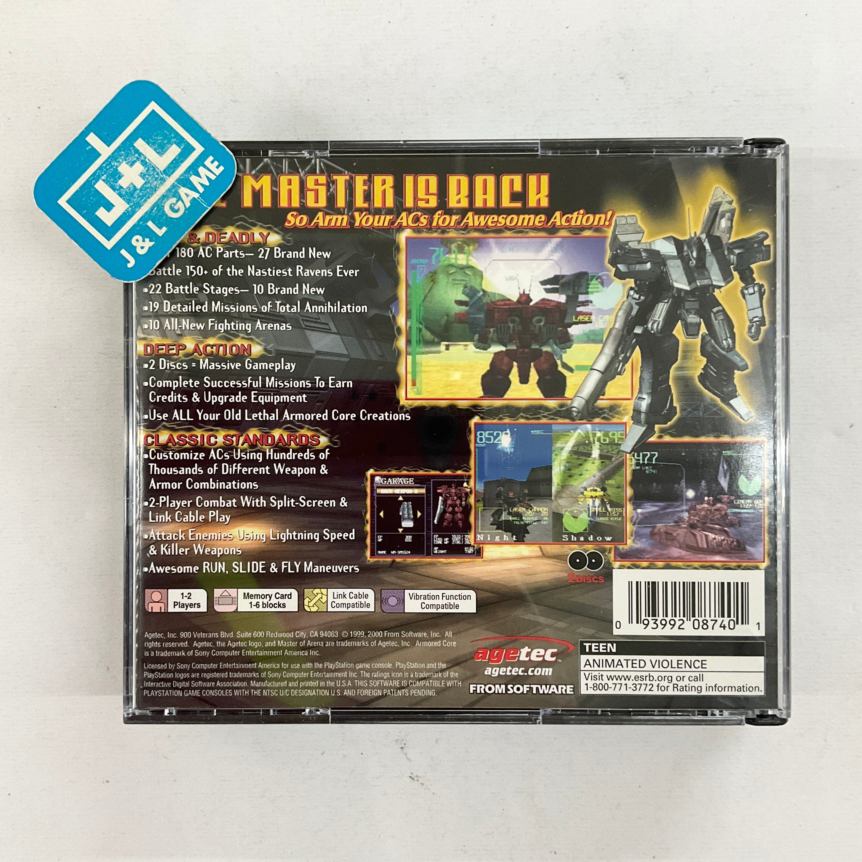 Armored Core: Master of Arena - (PS1) Playstation 1 [Pre-Owned] Video Games Agetec   