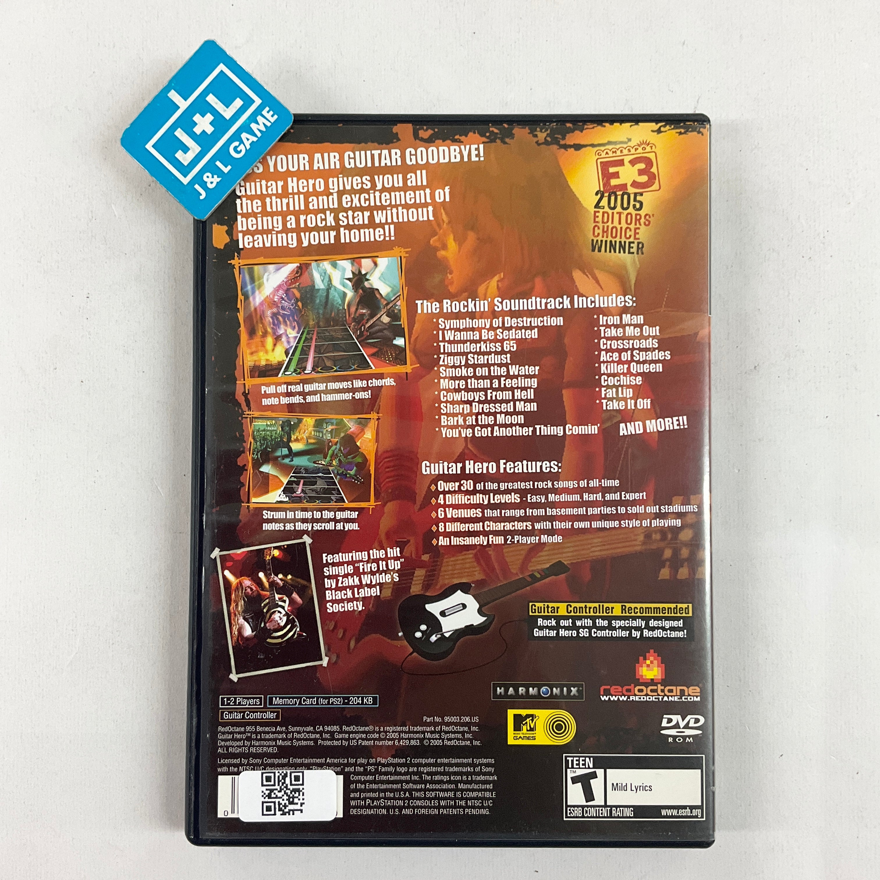 Guitar Hero - (PS2) PlayStation 2 [Pre-Owned] Video Games RedOctane