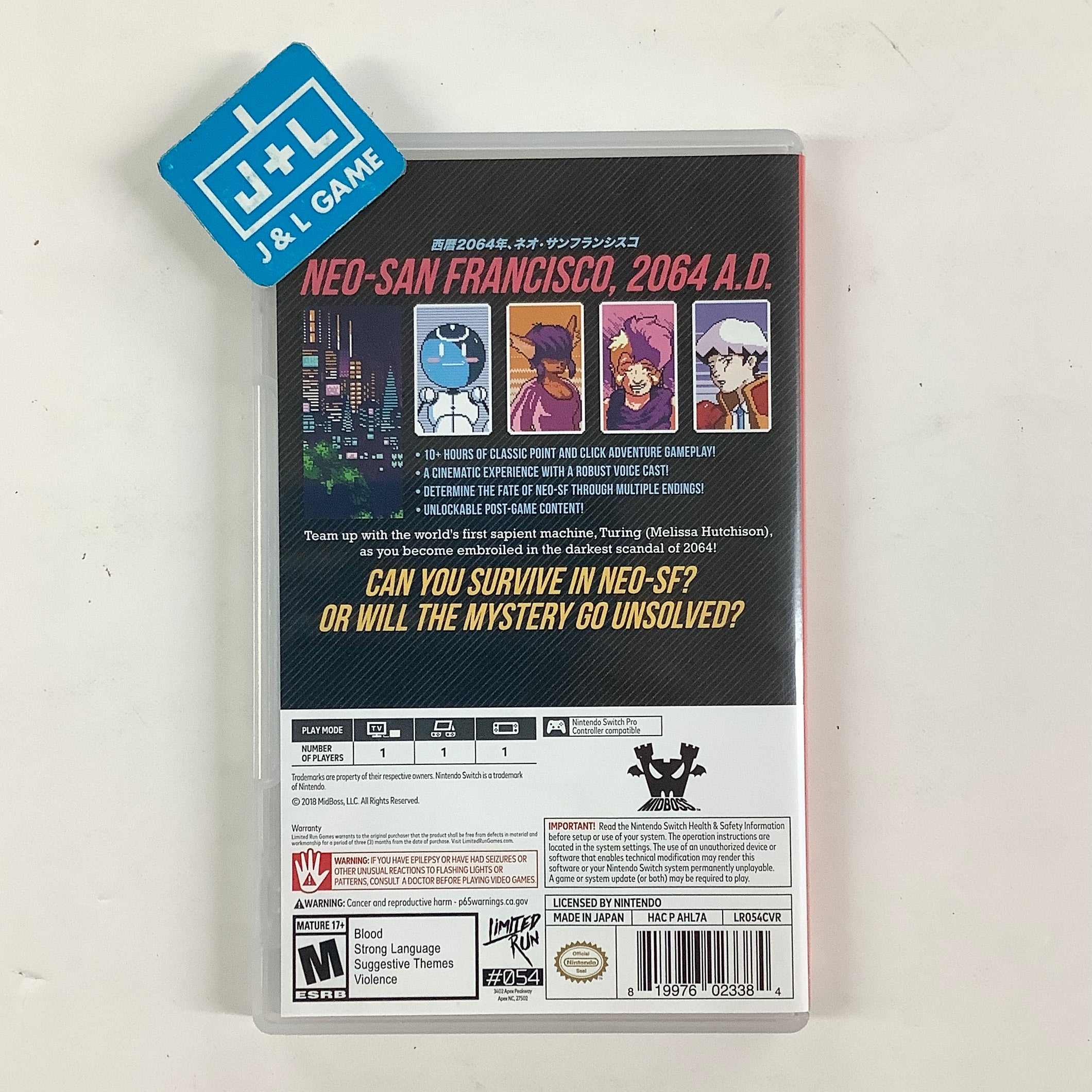 2064: Read Only Memories INTEGRAL (Limited Run #054) - (NSW) Nintendo Switch [Pre-Owned] Video Games Limited Run Games