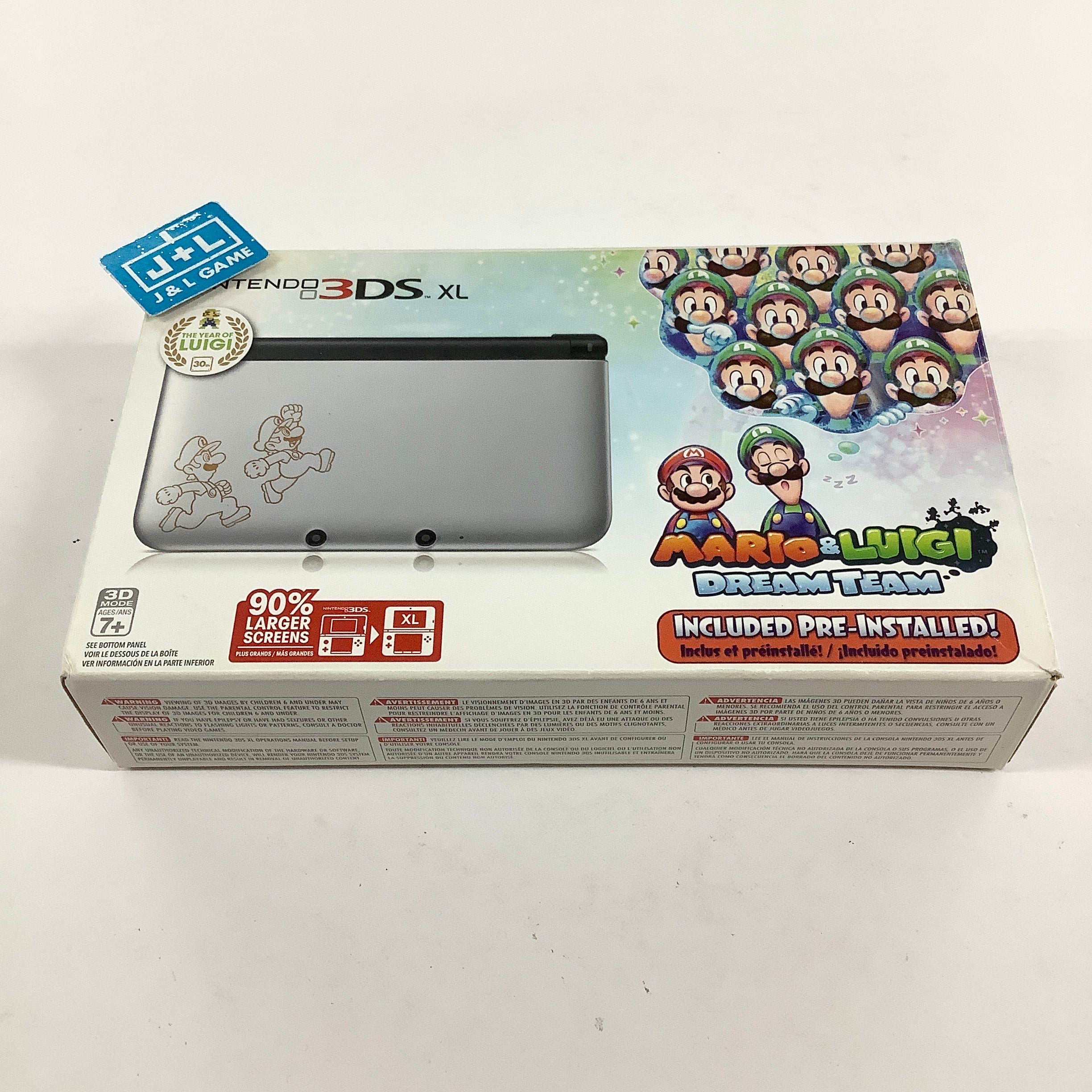 Nintendo 3DS XL Console (Mario & Luigi Silver) - Nintendo 3DS [Pre-Owned] Consoles Nintendo