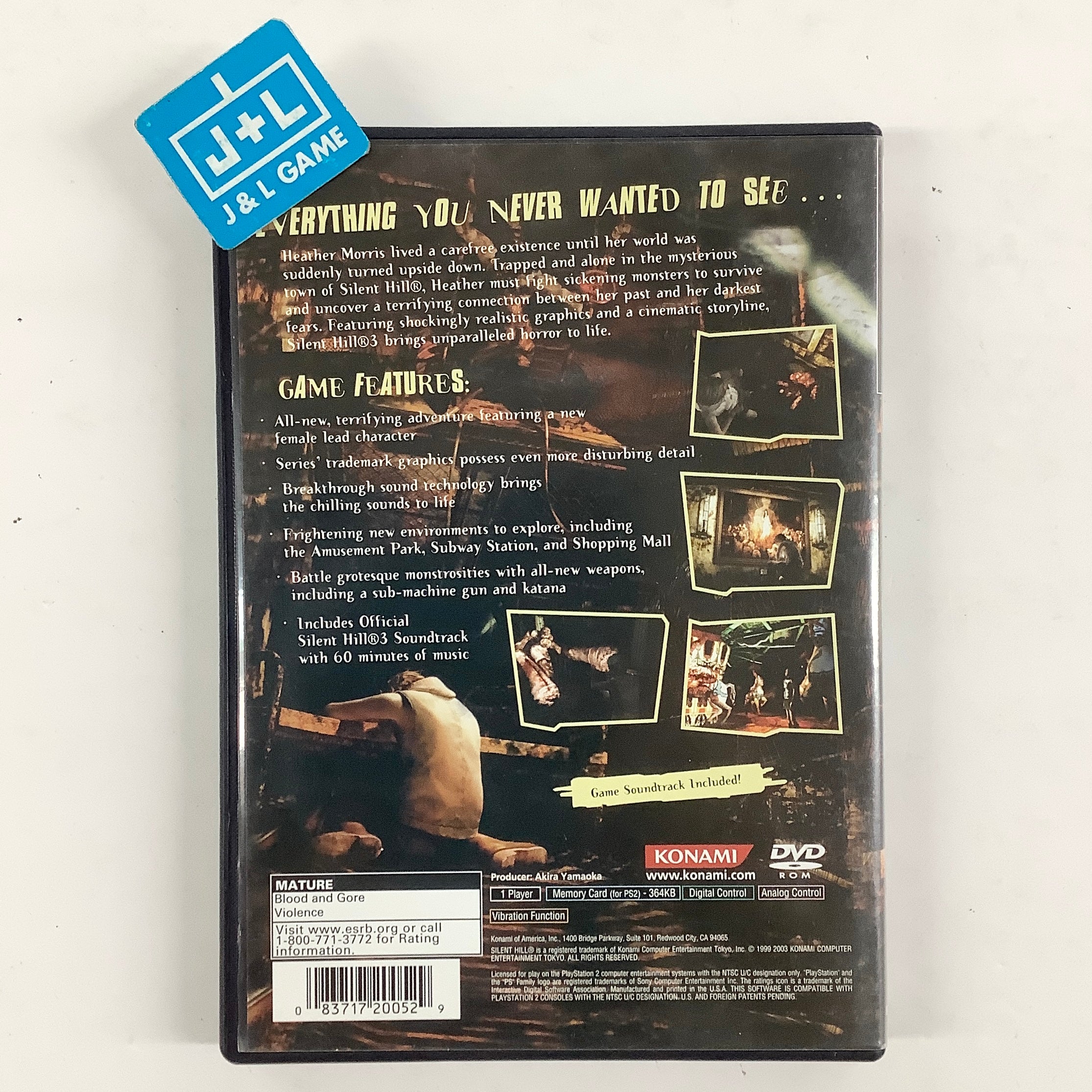 Silent Hill 3 - (PS2) PlayStation 2 [Pre-Owned] Video Games Konami