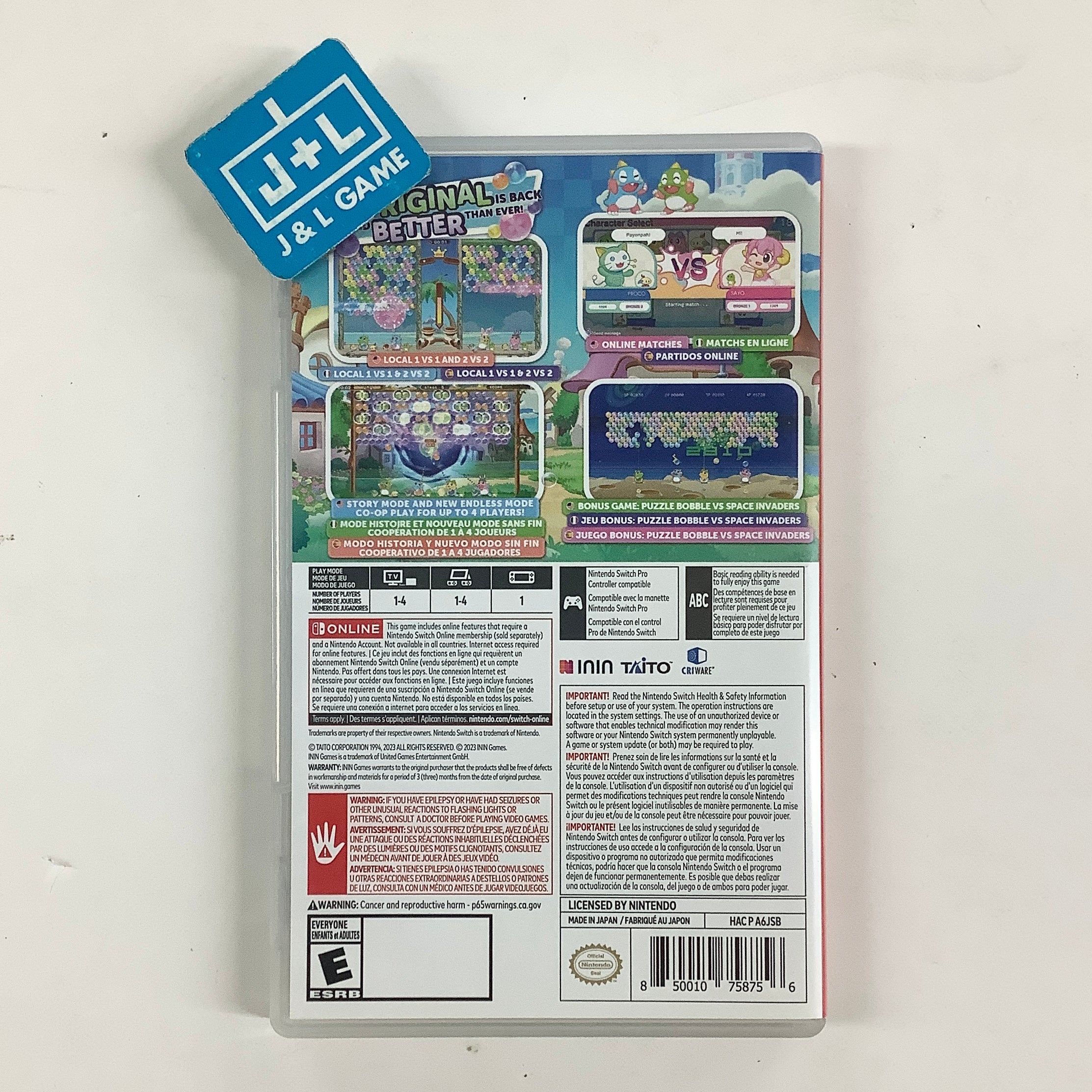 Puzzle Bobble Everybubble! - (NSW) Nintendo Switch [Pre-Owned] Video Games ININ