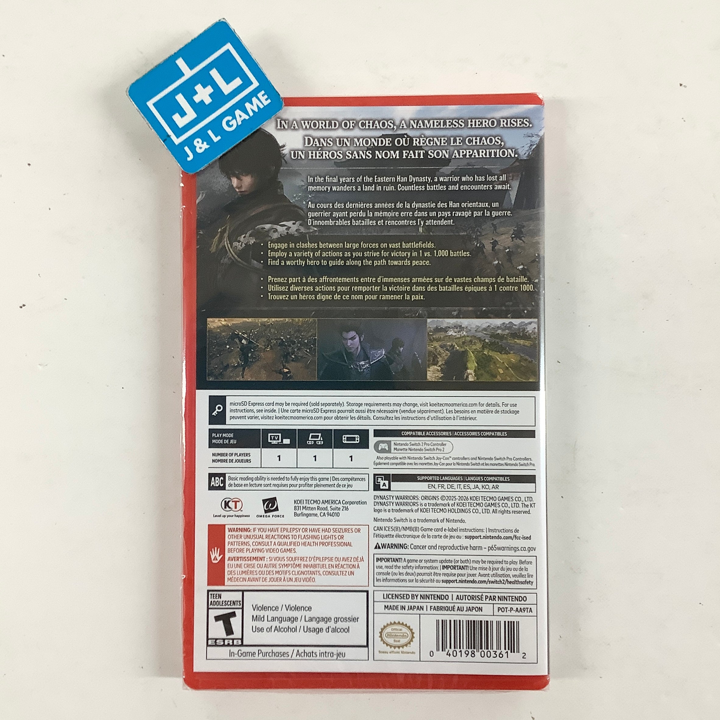 Dynasty Warriors: Origins - (NS2) Nintendo Switch 2 Video Games KT