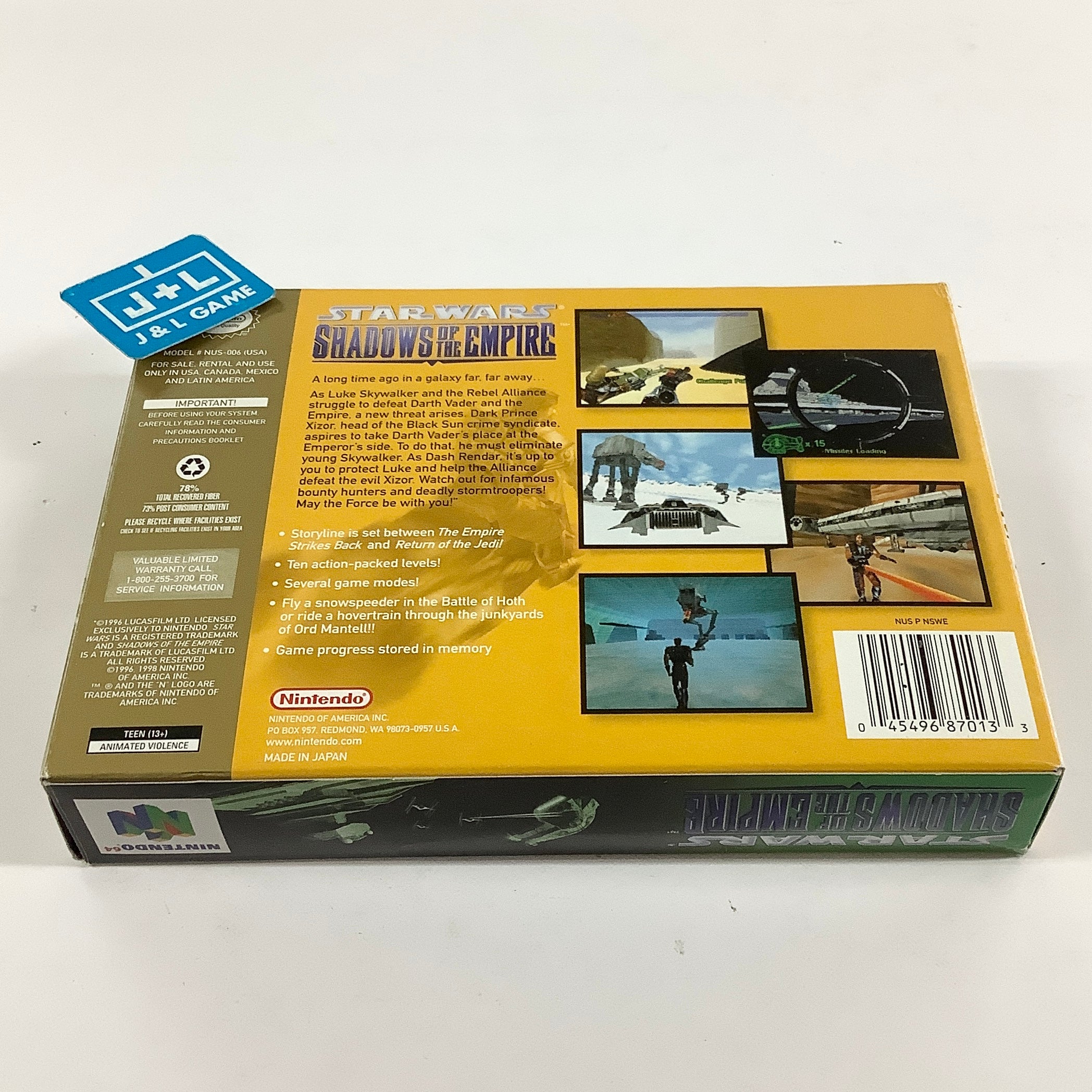 Star Wars: Shadows of the Empire (Player's Choice) - (N64) Nintendo 64 [Pre-Owned] Video Games Nintendo