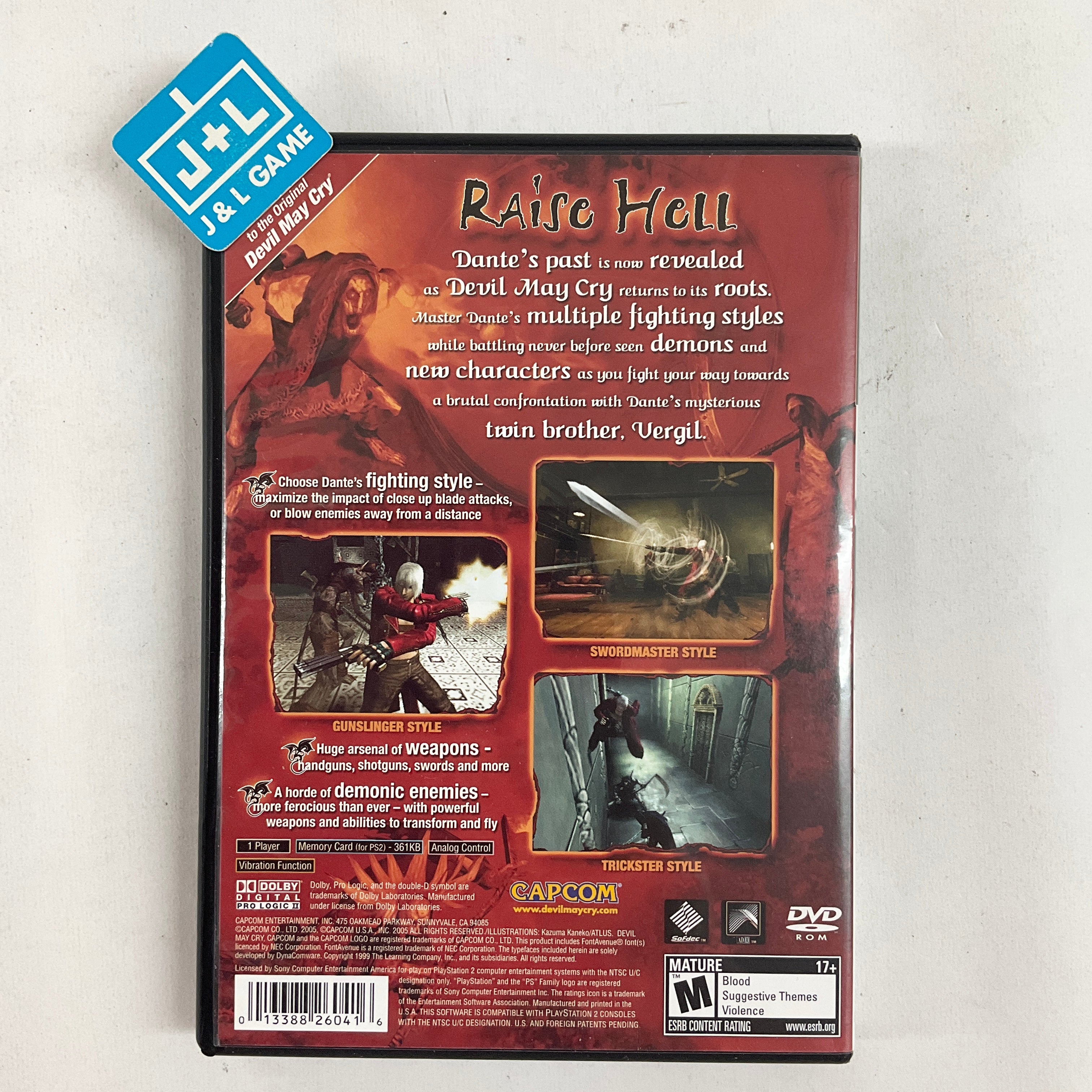 Devil May Cry 3: Dante's Awakening - (PS2) PlayStation 2 [Pre-Owned] Video Games Capcom