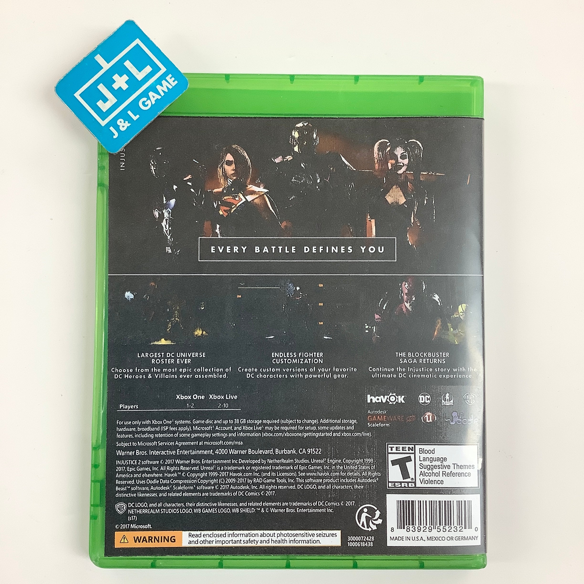 Injustice 2 - (XB1) Xbox One [Pre-Owned] Video Games WB Games