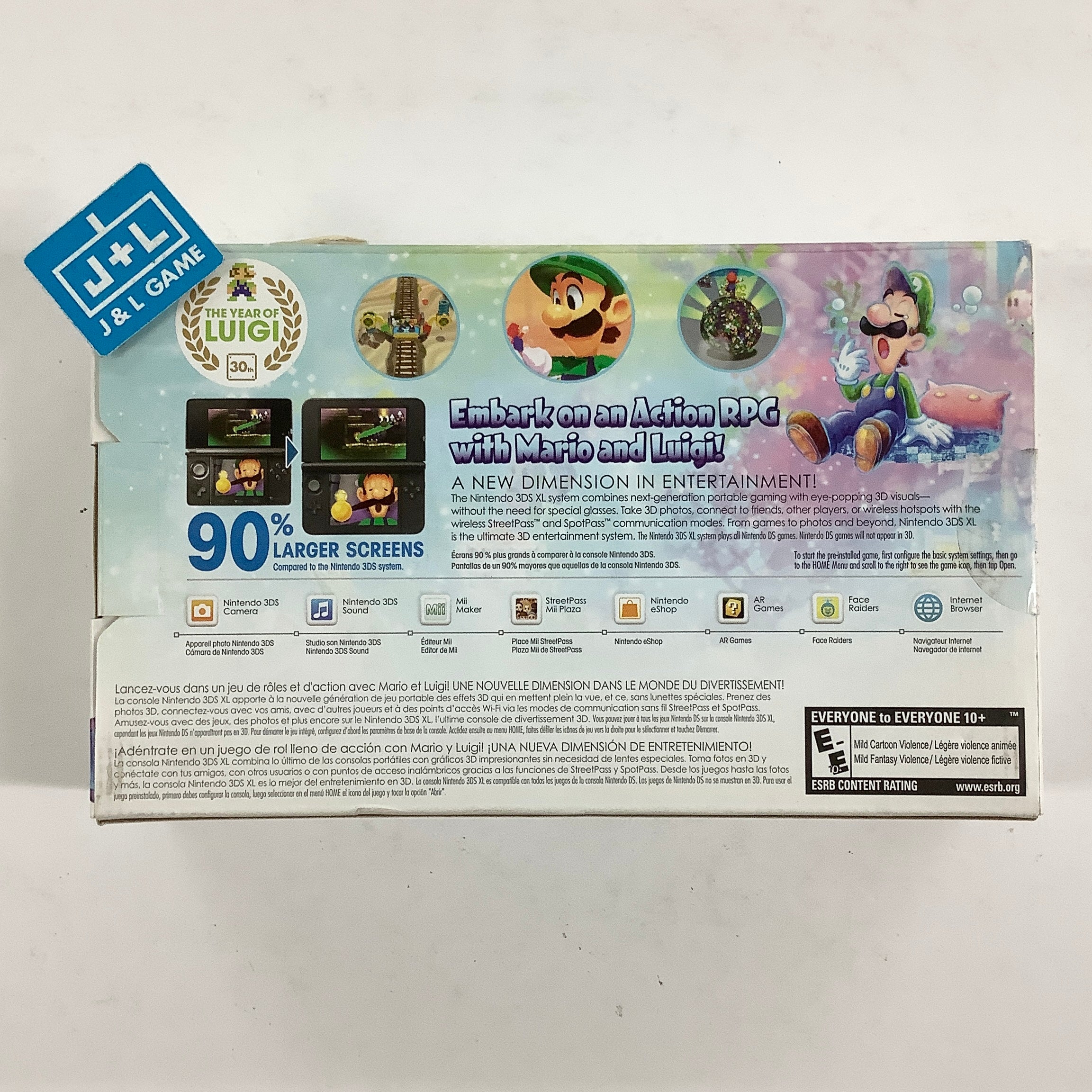Nintendo 3DS XL Console (Mario & Luigi Silver) - Nintendo 3DS [Pre-Owned] Consoles Nintendo