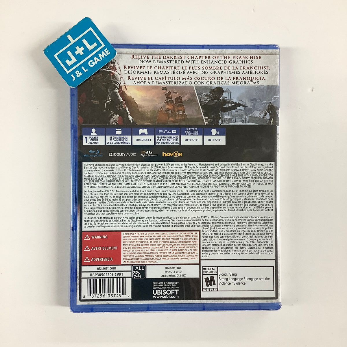 Assassin's Creed Rogue Remastered - (PS4) PlayStation 4 Video Games Ubisoft