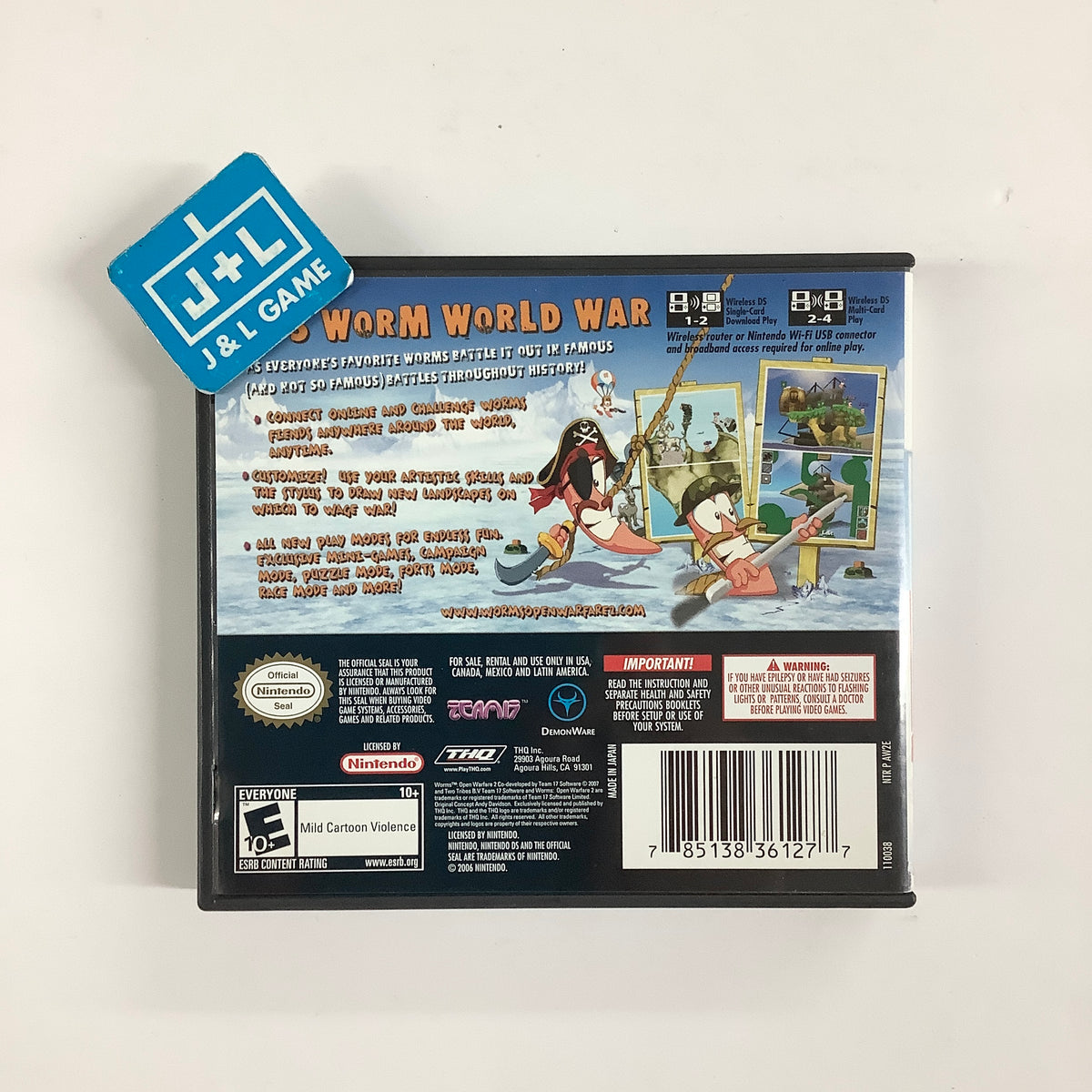 Worms: Open Warfare 2 - (NDS) Nintendo DS [Pre-Owned] Video Games THQ