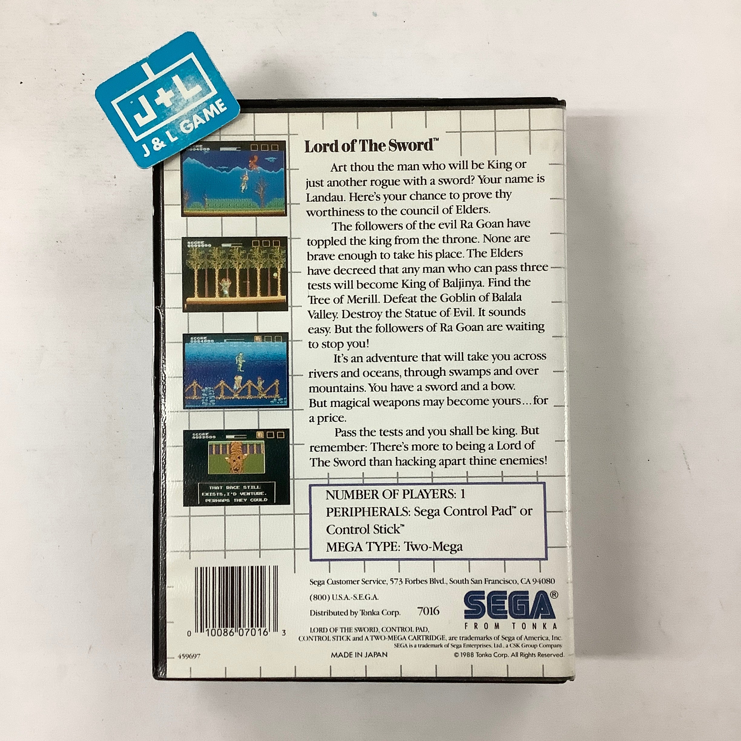 Lord of the Sword - SEGA Master System  [Pre-Owned] Video Games Sega   
