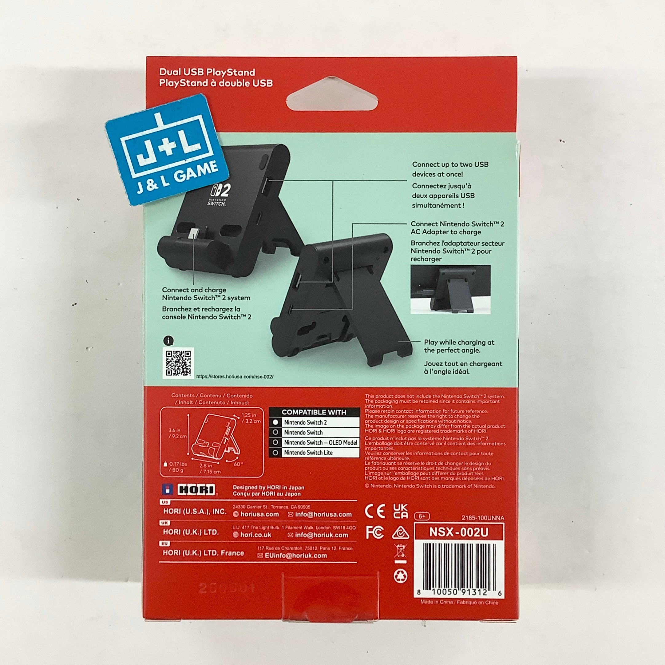 HORI Dual USB PlayStand - (NS2) Nintendo Switch 2 ACCESSORIES HORI