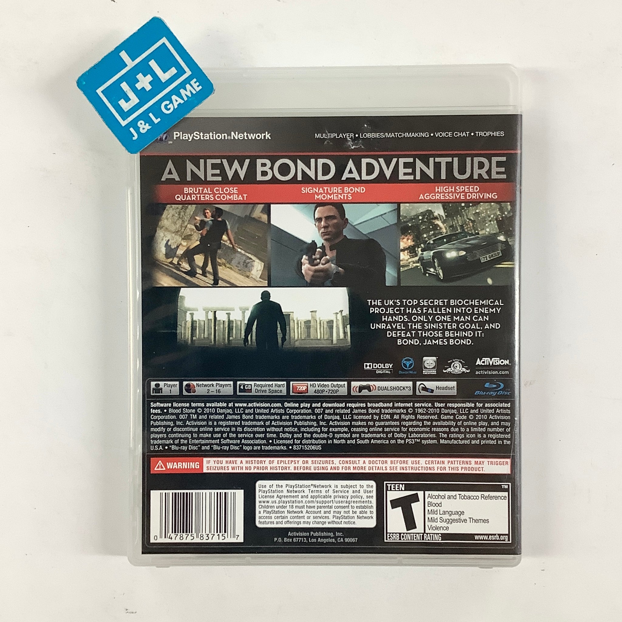 James Bond 007: Blood Stone - (PS3) PlayStation 3 [Pre-Owned] Video Games Activision
