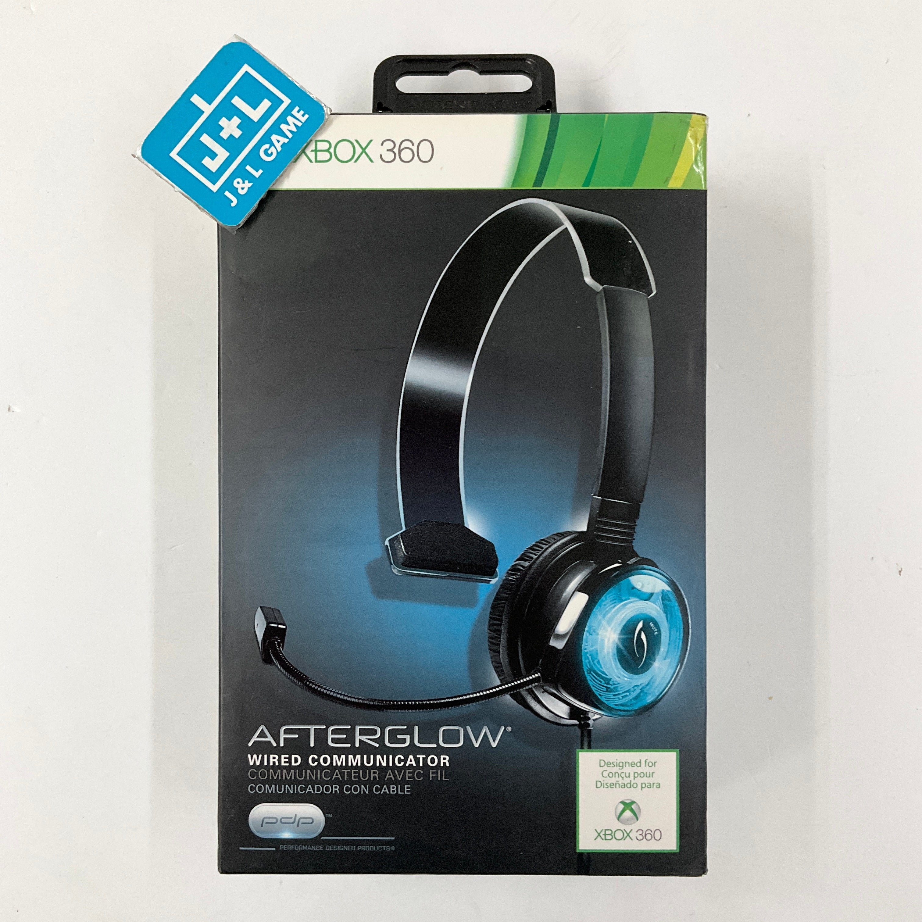 PDP Xbox 360 Afterglow Wired Communicator (Blue) - Xbox 360 Accessories PDP   