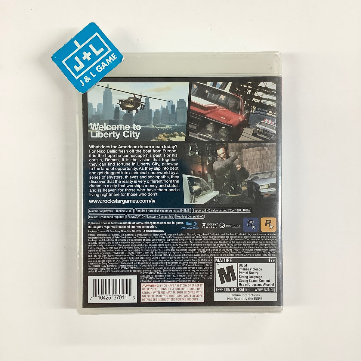 Grand Theft Auto IV - (PS3) PlayStation 3 Video Games Rockstar Games